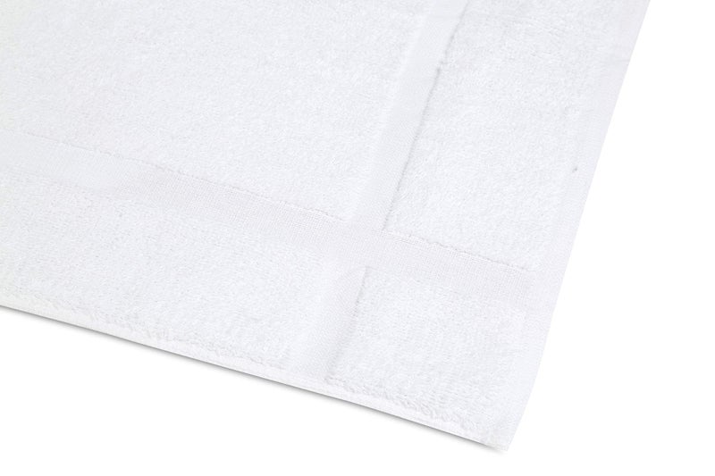 GOLD TEXTILES 12 Pack White Bath Mat Towels 20x30 Inches (Not a Bathroom Rug)- Cotton Blend Washable Economy Hotel Bath Mats - Image 4